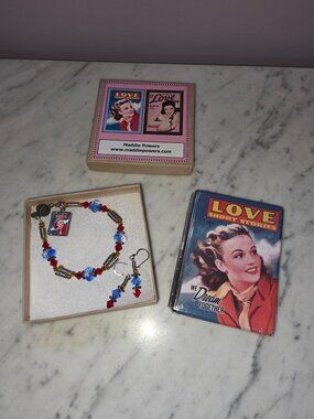 Maddie Powers Retro Jewelry Set + Sealed Love Short Stories Case
